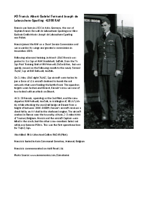 A preview of a PDF biography for de Labouchere-Sparling, Francis Albert Gabriel Joseph
